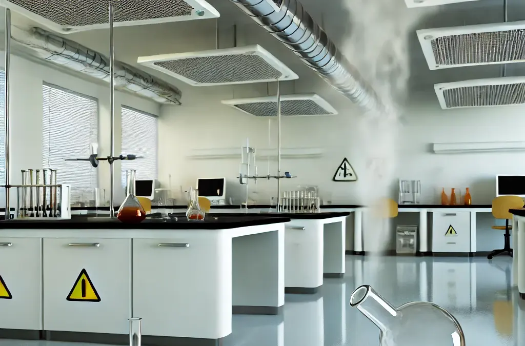 Fuite de dichlorométhane en laboratoire