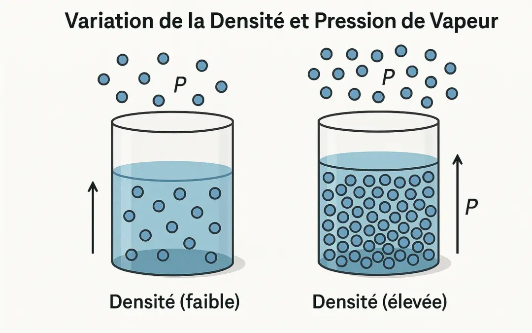 Variation de la Densité et Pression de Vapeur