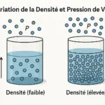 Variation de la Densité et Pression de Vapeur